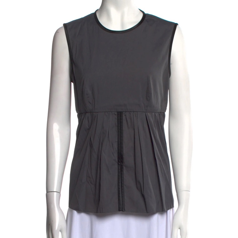 Prada Charcoal Sleeveless Blouse